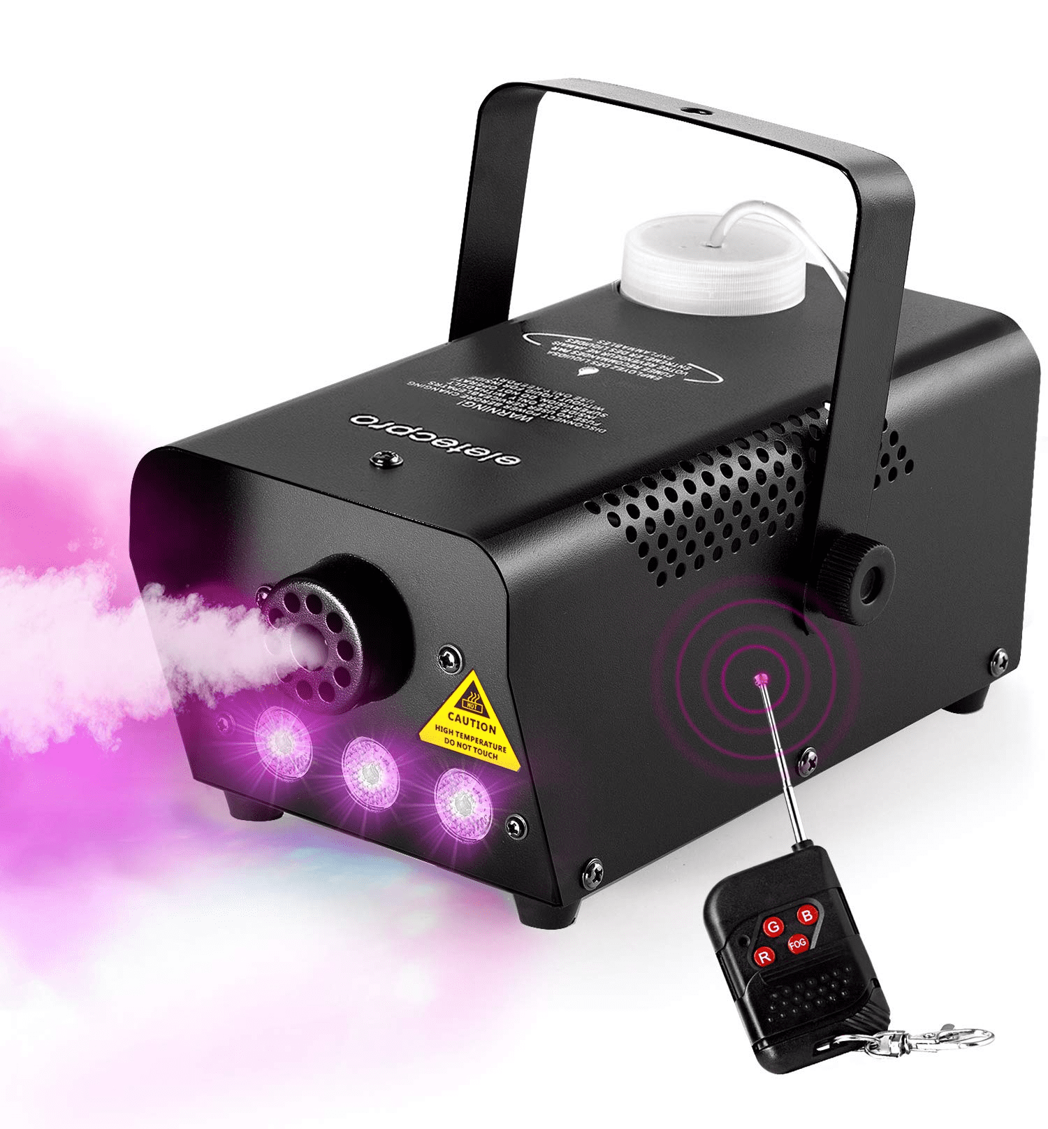 500W Smoke Fog Machine RGB LED Stage Lighting Effect with Remote Control for Wedding DJ Bar Christmas Party Halloween