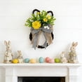 thumbnail image 4 of Cheapark Easter Bunny Shape Wreath with Eggs Bow for Front Door Hanging Spring Festival Home Decoration, 4 of 6