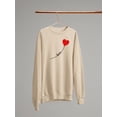 thumbnail image 3 of Love Balloon Heart Lettering  Sweatshirt Women -Image by Shutterstock, Female Small, 3 of 4