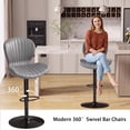 thumbnail image 5 of Waleaf Modern Adjustable Swivel Bar Stools Set of 2, Faux Leather Counter Height Bar Chairs with Back and Footrest for Kitchen Island, 5 of 8
