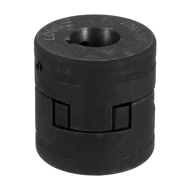Uxcell 1/2" a 7/8" L090 Flexible Juego de Acoplamiento L-Jaw de 3 Piezas y Araña de Caucho Buna-N NBR para Equipos Híbridos de Partidor de Troncos