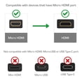 thumbnail image 4 of Cmple - Micro HDMI to HDMI Cable 3ft 4K Male to Male for DSLR, Digital Camera, Camcorder, Capture Card & Monitor - Black, 4 of 7