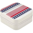 thumbnail image 3 of GZHJMY PU Leather Jewelry Box, Usa Stripes Travel Jewelry Case Portable Jewelry Organizer Storage Holder Boxes for Women Girls for Necklace Bracelet Earrings Rings, 3 of 7