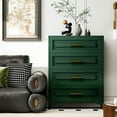 thumbnail image 5 of Foreate 4-Tier Steel Dresser for Bedroom | 43in Green Metal Storage Cabinet (420lbs Capacity) | Easy Assembly | Modern Green Dresser for Bedroom, Office & Nursery, 5 of 10