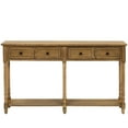 thumbnail image 2 of Console Table Sofa Table Easy Assembly with Two Storage Drawers and Bottom Shelf for Living Room, Entryway (Old Pine), 2 of 31