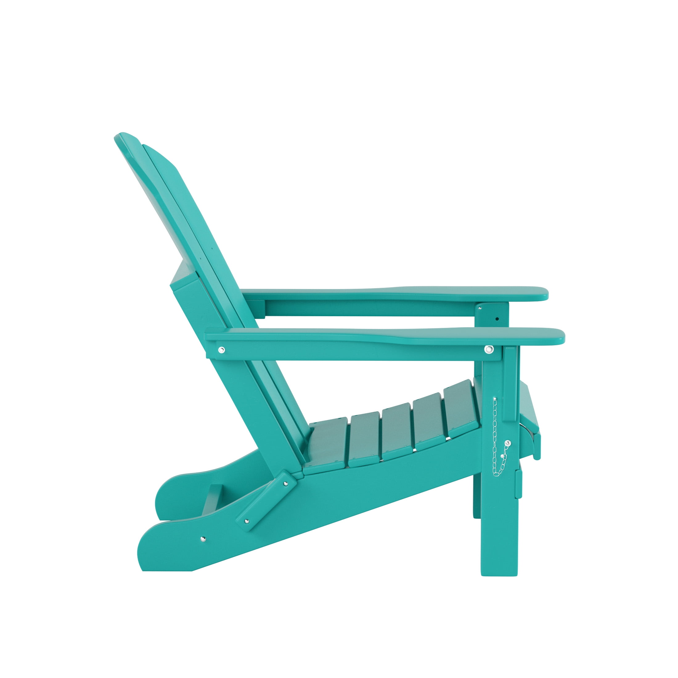 Westin Outdoor Patio Folding Adirondack Chair HDPE Plastic, Turquoise