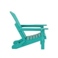Westin Outdoor Patio Folding Adirondack Chair HDPE Plastic, Turquoise