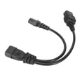 thumbnail image 4 of Cable de alimentación IEC320 C14 a C19 y C13 Cable de alimentación divisor en Y IEC 320 C14 a C19 C13 10 A 250 V 12,6 pulgadas, 4 of 12