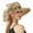 Khaki, variant on Woman's Derby-Inspired, Spring Fascinator Sun Hat with Large Flower, Black