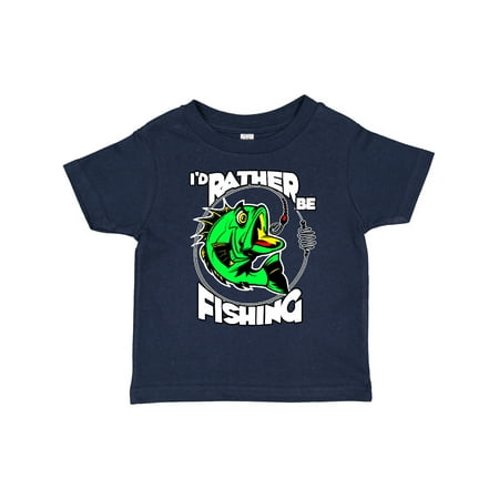 

Inktastic I d Rather Be Fishing Gift Toddler Boy or Toddler Girl T-Shirt