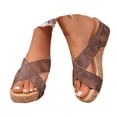 thumbnail image 3 of Women's Dressy Wedge Sandals Wide Feet Platform Spring Summer Casual Shoes, 3 of 9