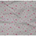 thumbnail image 4 of oneOone Organic Cotton Poplin Twill Fabric Blue & Peach Flower Floral Printed Fabric 1 Yard 42 Inch Wide, 4 of 4