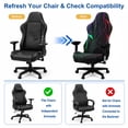 thumbnail image 6 of Simpkeely Blacklight Gaming Chair Cover – UV Reactive Neon Geometric Pattern Desk Chair Slipcover, Glow in The Dark Stretch Washable Chair Protector for Esports Chairs, Gamer Room Decor, 6 of 7