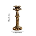 thumbnail image 2 of Vintage Candle Holder, French Style Floral Carved Taper Candlestick with Antique Gold Distressed Finish, Table Centerpiece Candle Holder for Wedding, Dining Table, Mantel, and Home Decor, 2 of 7