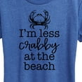 thumbnail image 3 of Instant Message - Less Crabby At The Beach - Women's Short Sleeve Graphic T-Shirt, 3 of 6