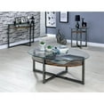 thumbnail image 2 of Furniture of America Table d'Appoint Industrielle en Chrome Noir, 2 of 3