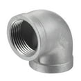 thumbnail image 5 of Uxcell 1 NPT Female Thread 90 Degree Elbow Pipe Fitting 304 Stainless Steel, 5 of 5