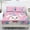 Easter Bunny Egg Flower Pink, variant on COEQINE Twin Size 3 Piece Sheet Set, Stay in Place Fade Stain Resistant Cooling Bed Sheets with All Around Elastic Cozy Bedsheet & Pillowcases, Rooster Chicken Floral Dark Blue