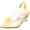 Yellow, variant on Women's Fashion Clear Crystal Wedge Sandals Peep Toe Glitter Flower Platform High Heel Dress Sandal