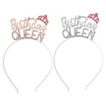 thumbnail image 1 of Miangastore Crown Headband Gold Alloy Rhinestone 2Set 7.5x4.9In, 1 of 7