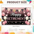 thumbnail image 2 of Pink Heart Theme Retirement Banner Gold Stars Design Happy Retirement Display Glittery  Black Background Retirement Party Backdrop for Retirement Party Indoor Celebration Photo Shoot, 2 of 8