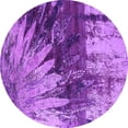 thumbnail image 1 of Ahgly Company Indoor Round Oriental Purple Industrial Area Rugs, 5' Round, 1 of 4