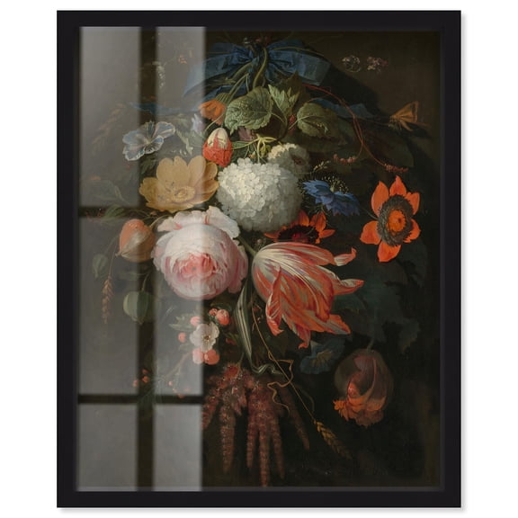 Baroque Blooms Shadowbox Print Vintage Art by Art Remedy, Black Frame, 16 x 20