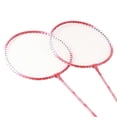 thumbnail image 2 of Badminton Racket 2 Player Super Light Split Handle Iron Alloy Badminton Racket Set for Beginner Children Red, 2 of 4
