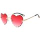 thumbnail image 5 of Gafas de sol sin montura Hugo Corazón Rojo Degradado para mujer, 5 of 6