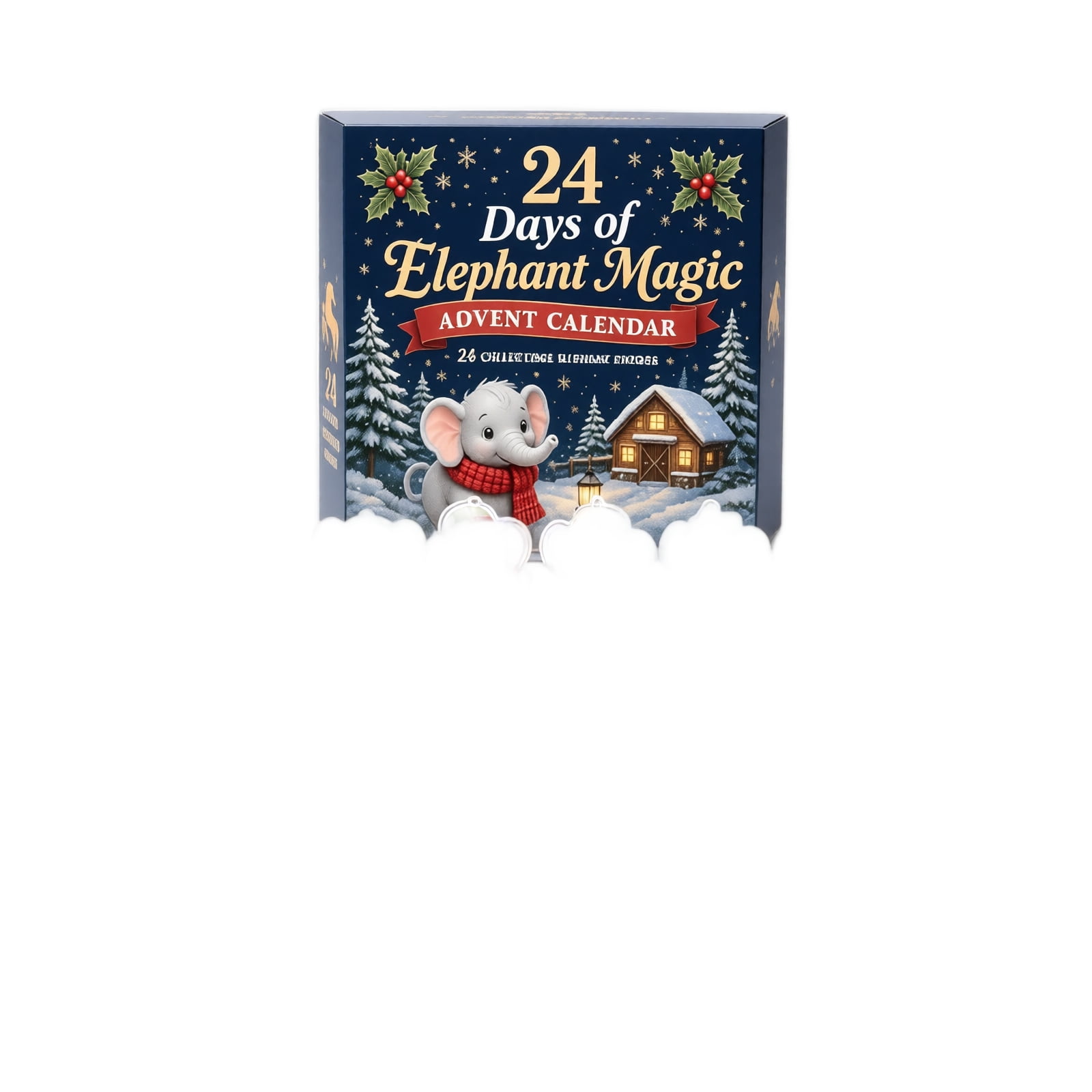 Elephant Figurines Christmas Advent Calendar 2026 24 Piece Collectible Mini Toys for Student Christmas Gifts Party Favors Stocking Stuffers