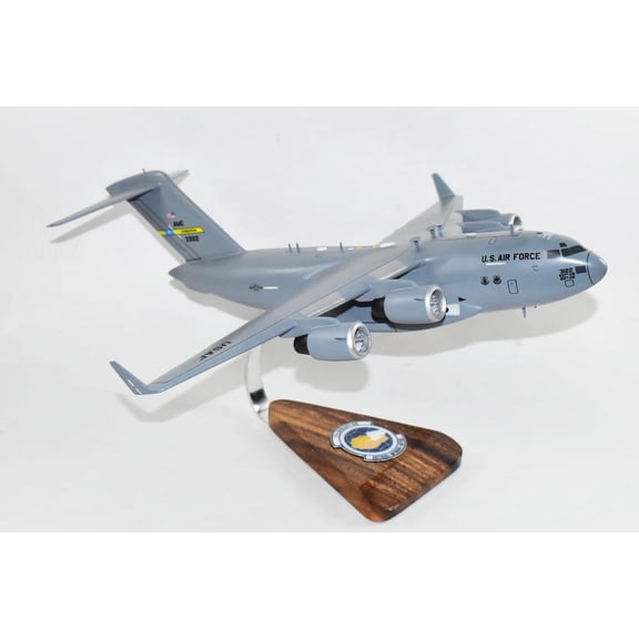 17th Airlift Squadron C-17 Model, 1/116th Scale, Mahogany, Cargo