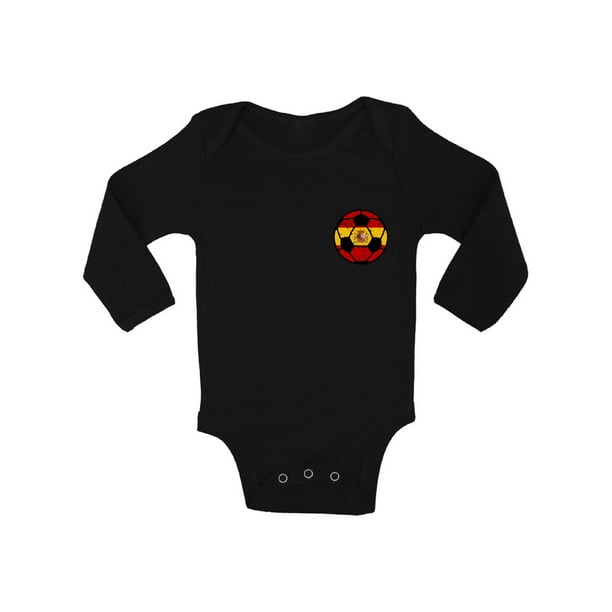 Awkward Styles Spain Soccer Long Sleeve Baby Bodysuit Spain One Piece Top For Baby Spanish Baby