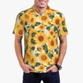thumbnail image 1 of Fotbe Green Leaf Sunflower Camiseta Polo de Golf para Hombre con Estampado – Camisa Deportiva Transpirable con Cuello Abotonado-Small, 1 of 6
