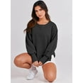 thumbnail image 5 of Luniro Women's Oversized Sweatshirts Casual Long Sleeve Side Slit Loose Fit Fall Pullover Shirt Tops, 5 of 9