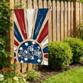 thumbnail image 4 of Yakvarog Patriotic 4th of July Garden Flag, 18" x 12" Durable Burlap Double Sided Red White Blue Design, 4th of July Independence Day Memorial Day Farmhouse Outdoor Seasonal Decor, 4 of 6