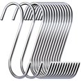 thumbnail image 1 of ESFUN Paquete de 30 ganchos de metal en forma de S de 3,7 pulgadas, ganchos en forma de S de acero, perchas para colgar plantas para cocina, cacerolas, ollas, bolsos, bolsos, jeans, joyas, toallas, 1 of 5