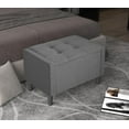 thumbnail image 2 of HMD Braylen Rembourré 29" Flip Top Banc de Rangement, Gris, 2 of 5