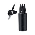 thumbnail image 1 of JS Gourmet - Ensemble de Couteaux avec Bloc de Rangement Universel, Lame en Acier Inoxydable, Noir, 1 of 3