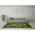 thumbnail image 3 of Ahgly Company Indoor Rectangle Oriental Green Modern Area Rugs, 3' x 5', 3 of 4