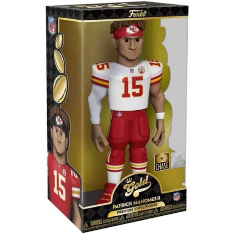 NFL Funko 12 Gold Patrick Mahomes Vinyl Figure (Chase Version) 