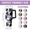 thumbnail image 5 of 40oz tumbler with handle Large Insulated Cow Printed Tumblers with Straw and Lid Stainless Steel Travel Coffee Mug Cup for Hot and Cold Drinks, 5 of 6