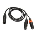 thumbnail image 4 of Cable XLR macho a doble XLR hembra, cable divisor tipo Y para micrófono, para mezclador, ecualizador, amplificador de órgano electrónico, 4 of 12