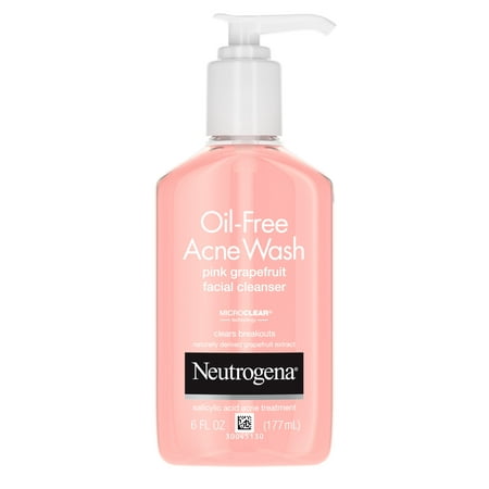 Neutrogena Oil-Free Acne Liquid Facial Cleanser, Oily Skin, Clarifying, 6 fl oz