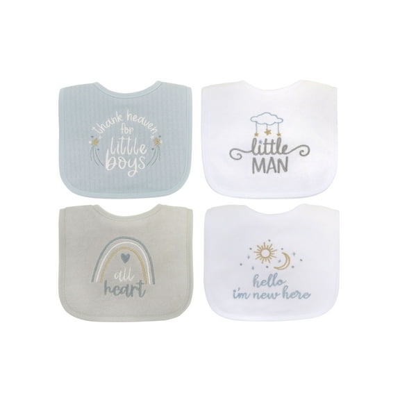 Neat Solutions Infant Boy Thank Heaven 4 Pack Bib