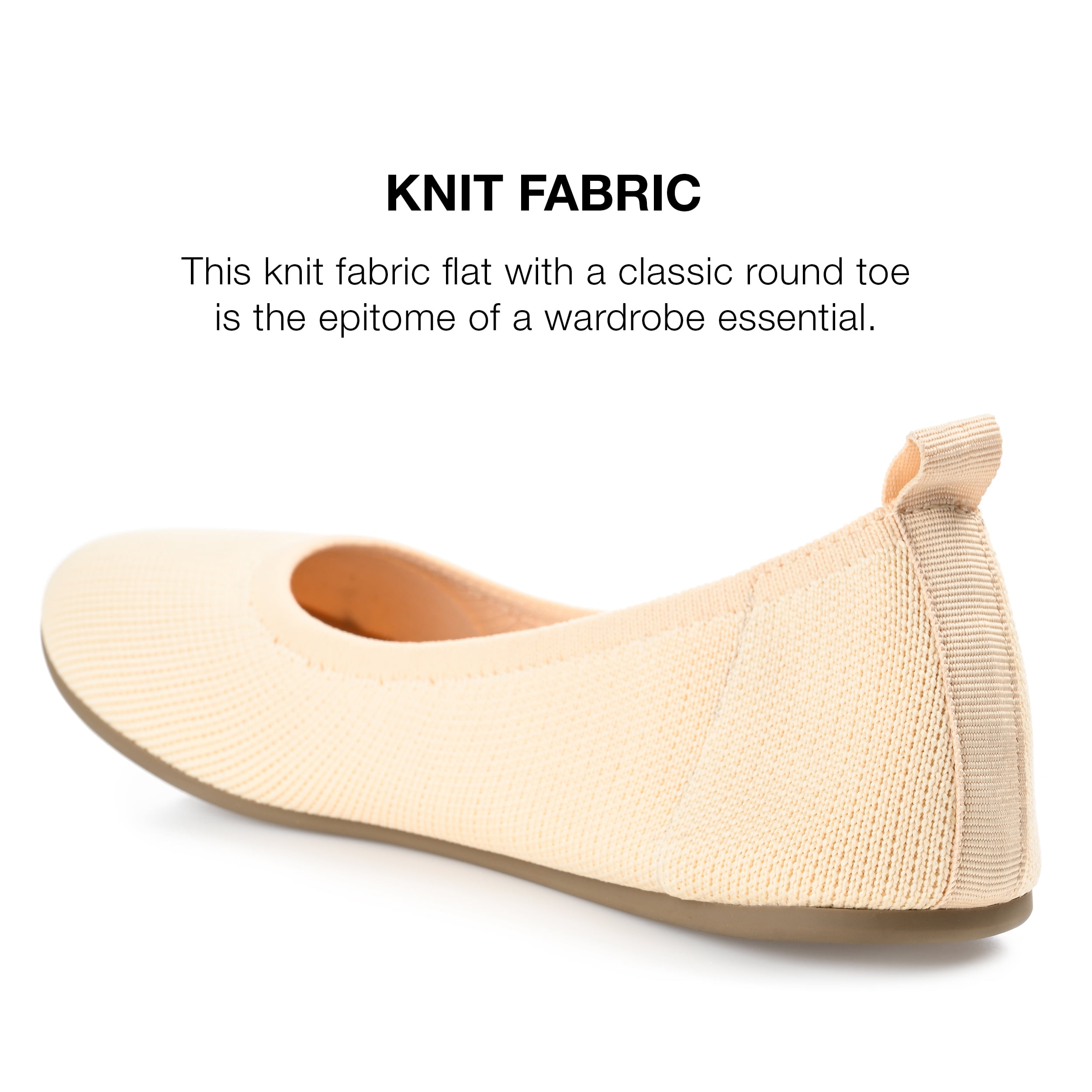 Journee Women's Jersie Knit Foldable Ballet Flats, Widths Available