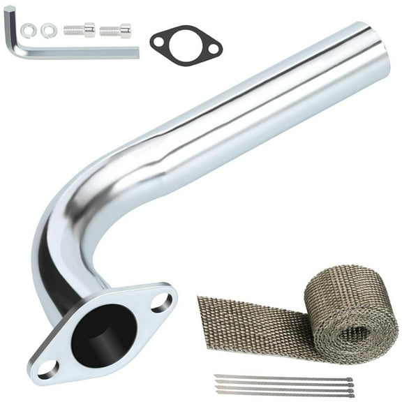 420cc Exhaust Header Pipe Fit for Predator 301cc GX240 270cc 390cc Mini Bike Go Kart Spare Parts