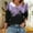 A341 Purple, variant on 3/4 Sleeve Tops for Women Plus Size Floral V Neck T Shirt Summer Fashion Tunic Shirts Dressy Casual Loose Fit Blouses Mothers Day