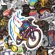 thumbnail image 3 of 50 Uds. Pegatinas de grafiti para bicicleta de montaña, portátil, guitarra, equipaje, monopatín, coche, pegatina fresca impermeable, juguetes para niños TUNC Sencillez, 3 of 5