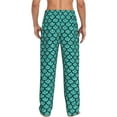 thumbnail image 3 of Picia Aquamarine Glitter Mens Soft Woven Cotton Elastic Waistband Sleep Pajama Pant Lounge Sleep Pant With Pockets And Drawstring-XX-Large, 3 of 9