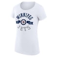 thumbnail image 2 of Women's G-III 4Her by Carl Banks White Winnipeg Jets City Graphic Sport Fitted Crewneck T-Shirt, 2 of 3